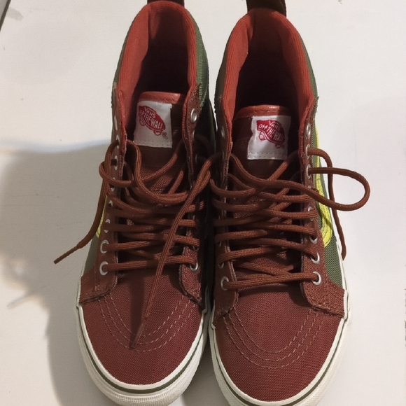 Vans High-Top Sneakers in Brown and Green - Picture 1 of 4